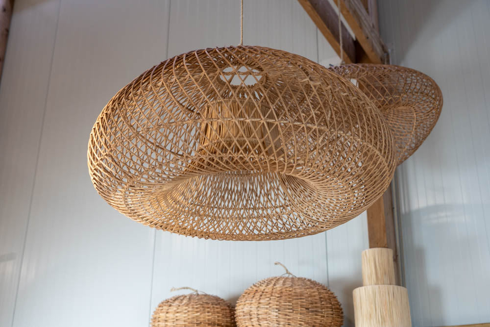 Grote Rieten Designlamp – Bohemian Ibiza Stijl