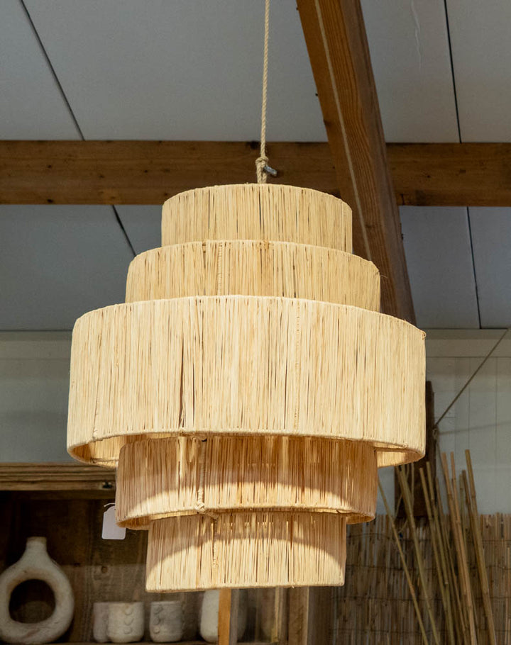 Hanglampen in Raffia - Ibiza-Bohemian Stijl