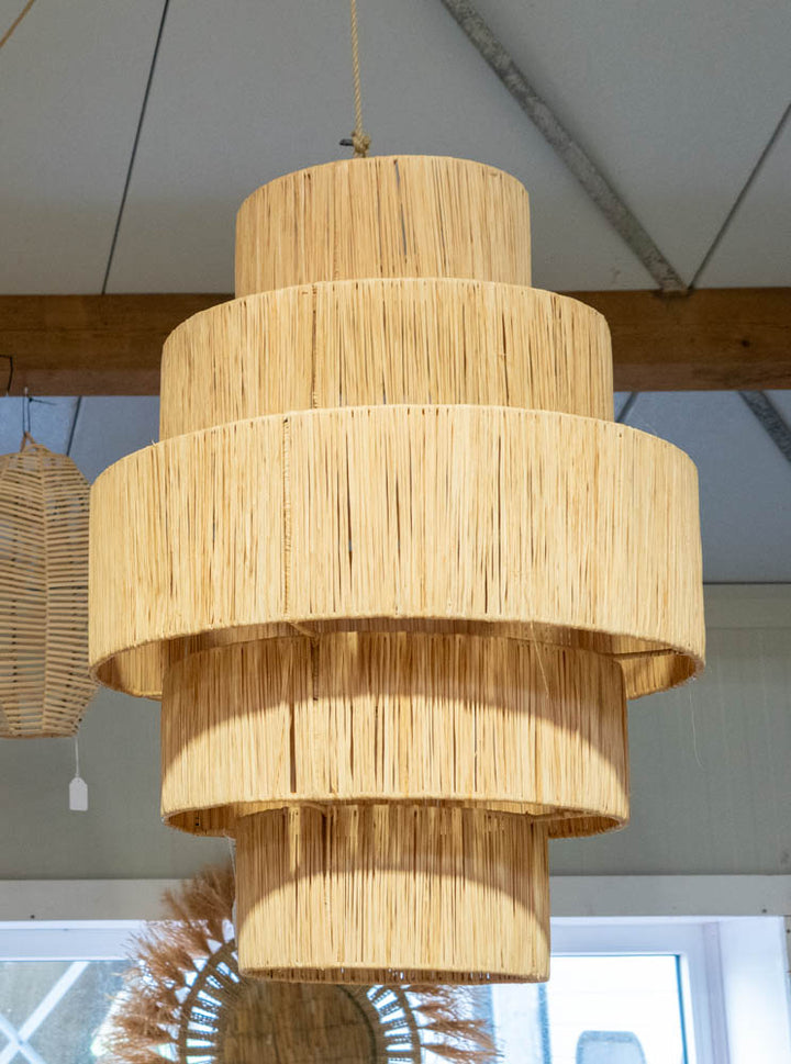 Hanglampen in Raffia - Ibiza-Bohemian Stijl