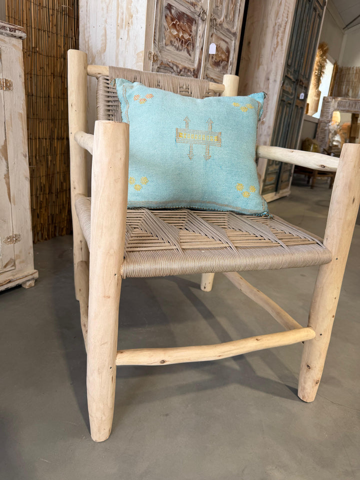 De houten loungestoel – bohemian rust